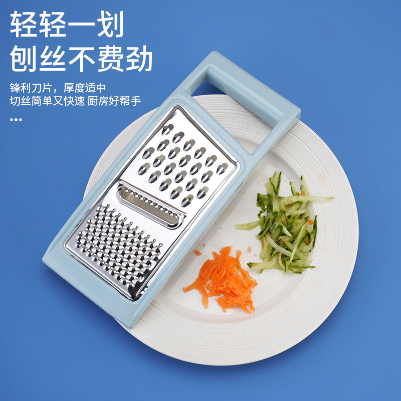 Multi-functional vegetable slicer, kitchen three-in-one potato shreds slicer, cucumber slicer, fruit and vegetable shreder and grater Specification image