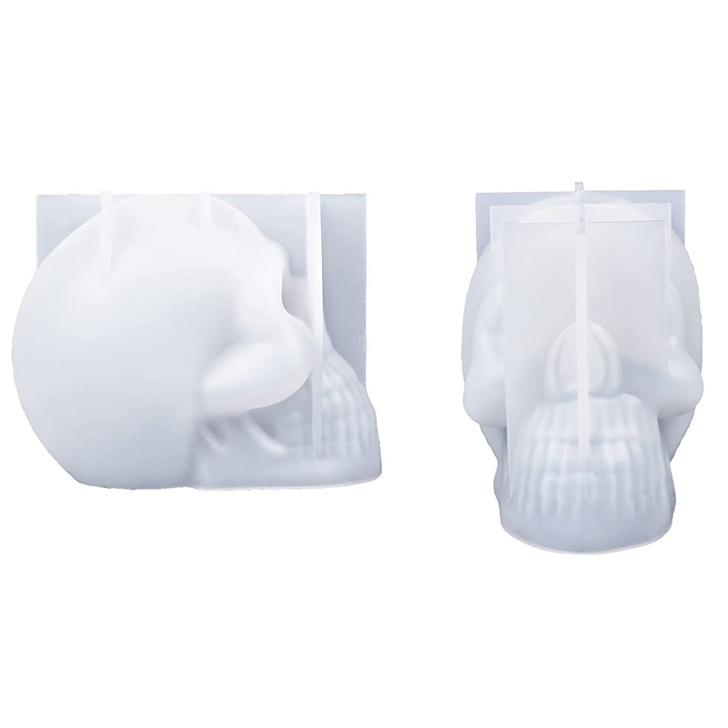 Amazon hot sale halloween goteo cola molde cráneo cabeza vela de silicona molde poner Application Scenario