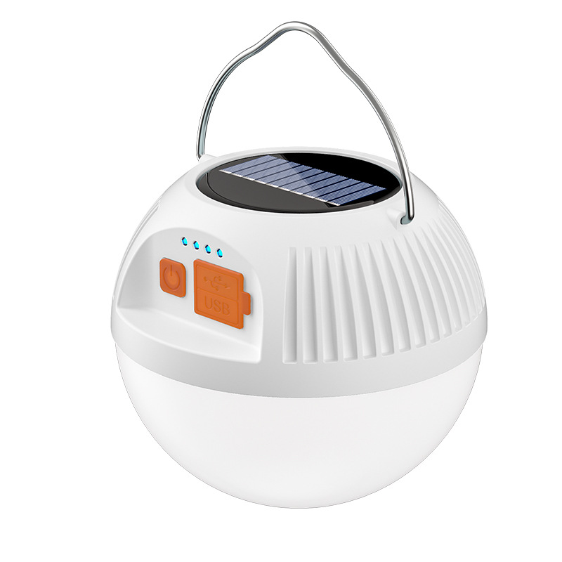 New solar LED outdoor lighting lamp, portable camping tent lamp, USB charging atmosphere mushroom lamp, camping lamp Specification image