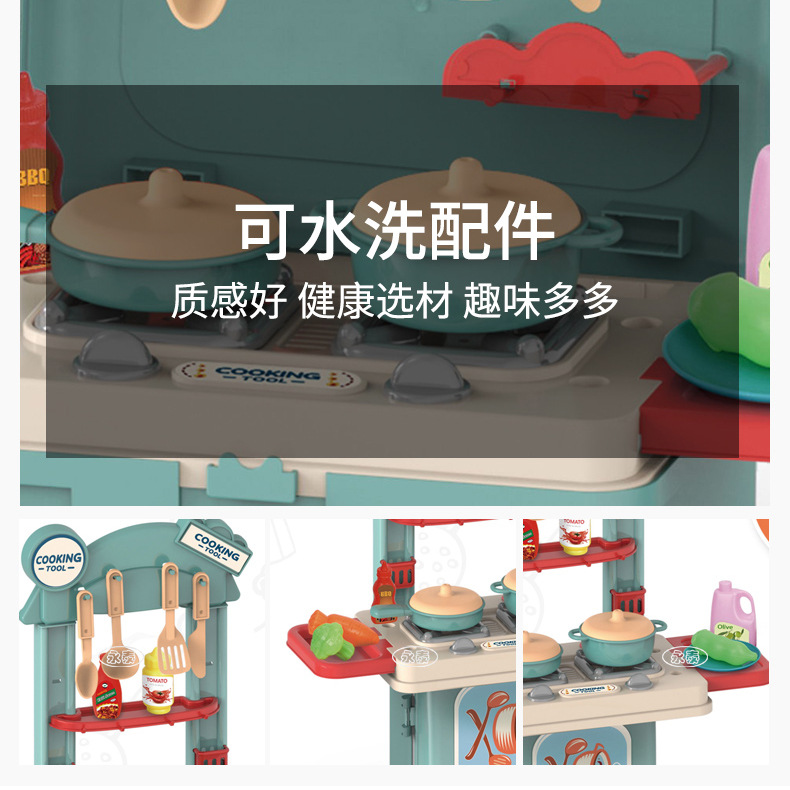 3-in-1 suitcase, role-playing toys, tableware, accessories, tools, barbecue, hamburgers, candies, medical supplies, storage toys Application Scenario