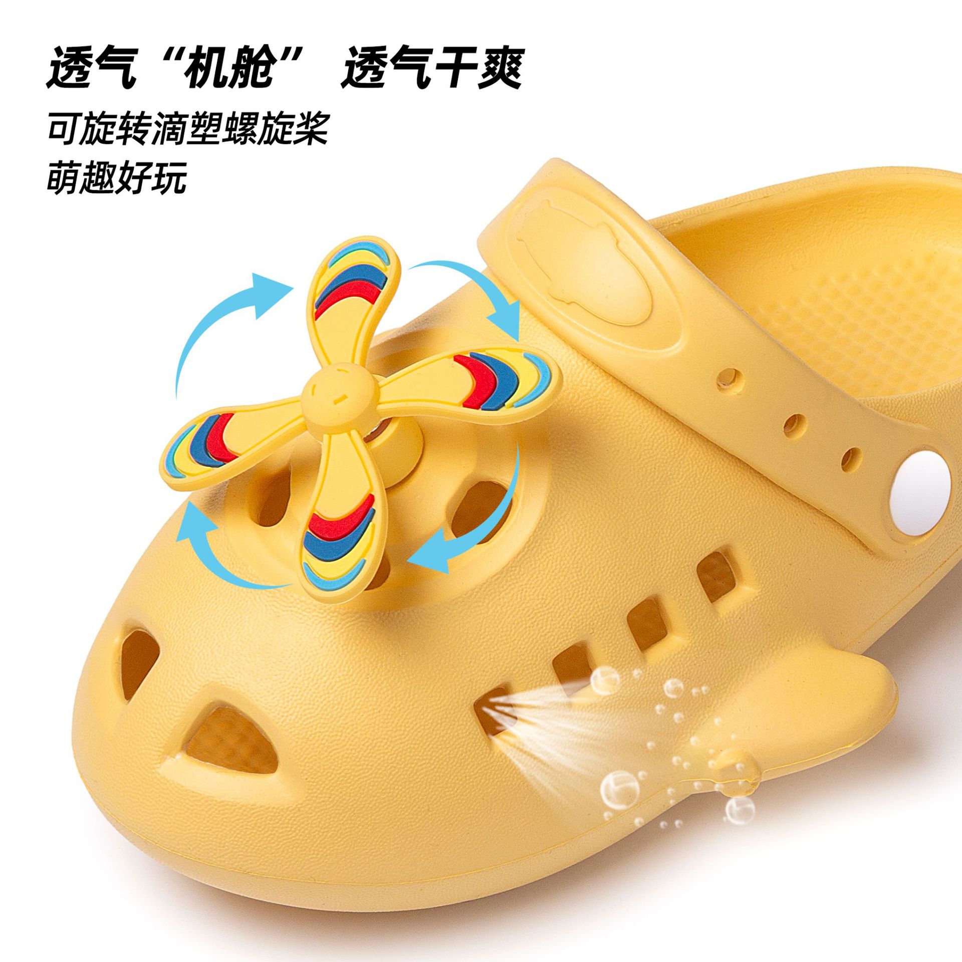 Children's Crocs Summer Boys And Girls Non-Slip Bag First Two Wear Cartoon Slippers Wear Female Parent-Child Eva Slippers details Picture