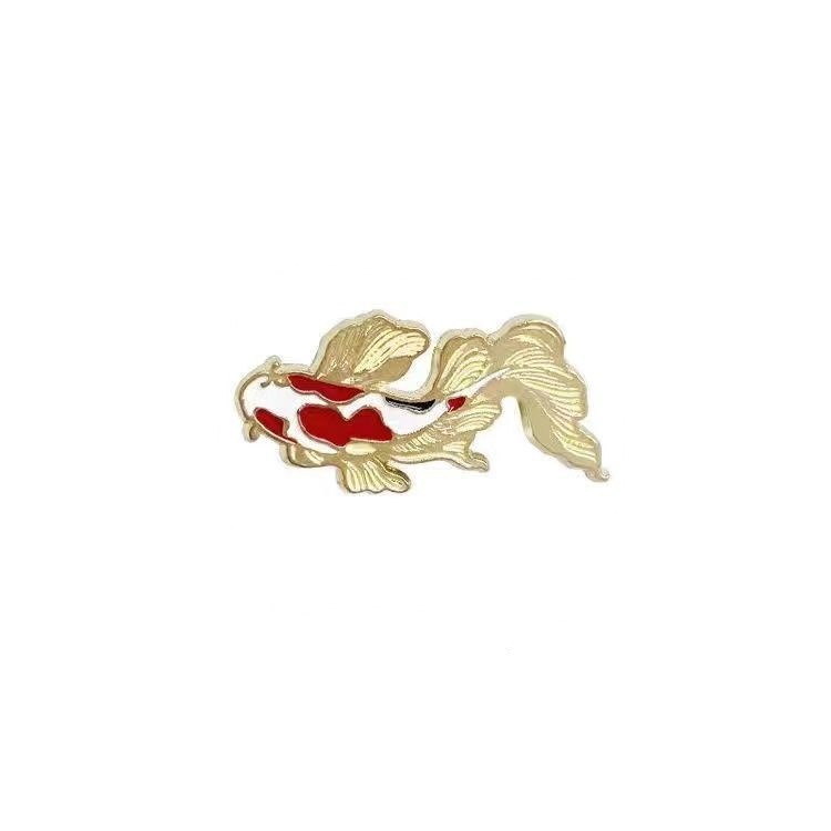 Chinese wind Fairy Crane Deer brooch Retro lotus Koi metal badge men's and women's personality creative pin accessories trend Item Picture