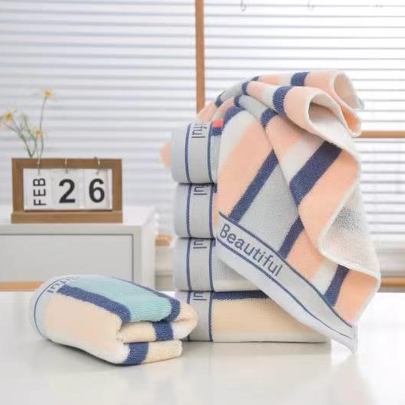 Forsweet Cotton Face Bath Towel Couple Absorbent Face Towel Business Super Classic Stripes Company Gifts Can Be Embroidered Logo