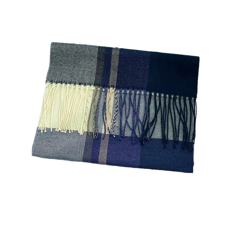 Autumn And Winter New Imitation Cashmere Scarf Men's Fashion Plaid Scarf Women's Winter High-Grade Children's Shawl Collar Item Picture