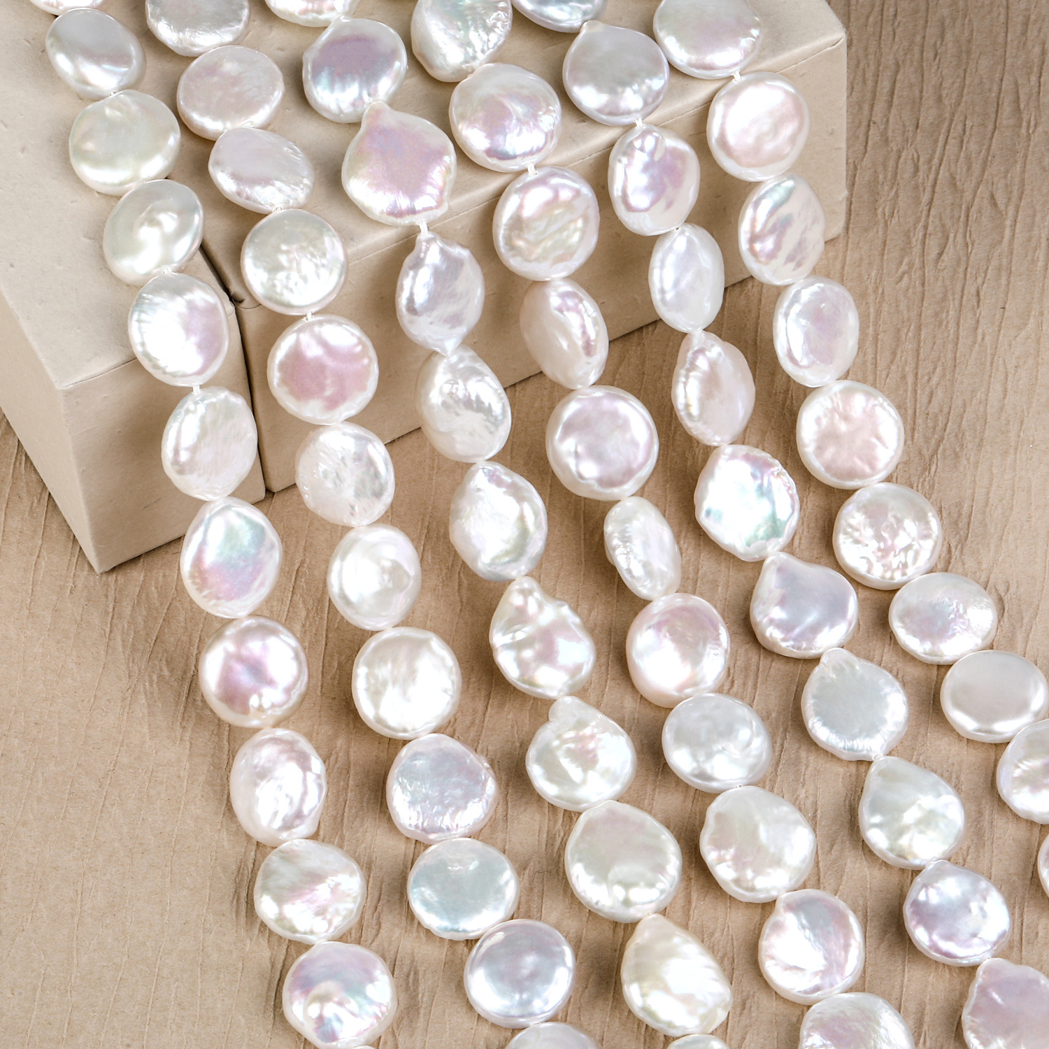 New Baroque irregular-shaped pearl with dazzling luster, button-shaped pearl, freshwater pearl DIY export jewelry