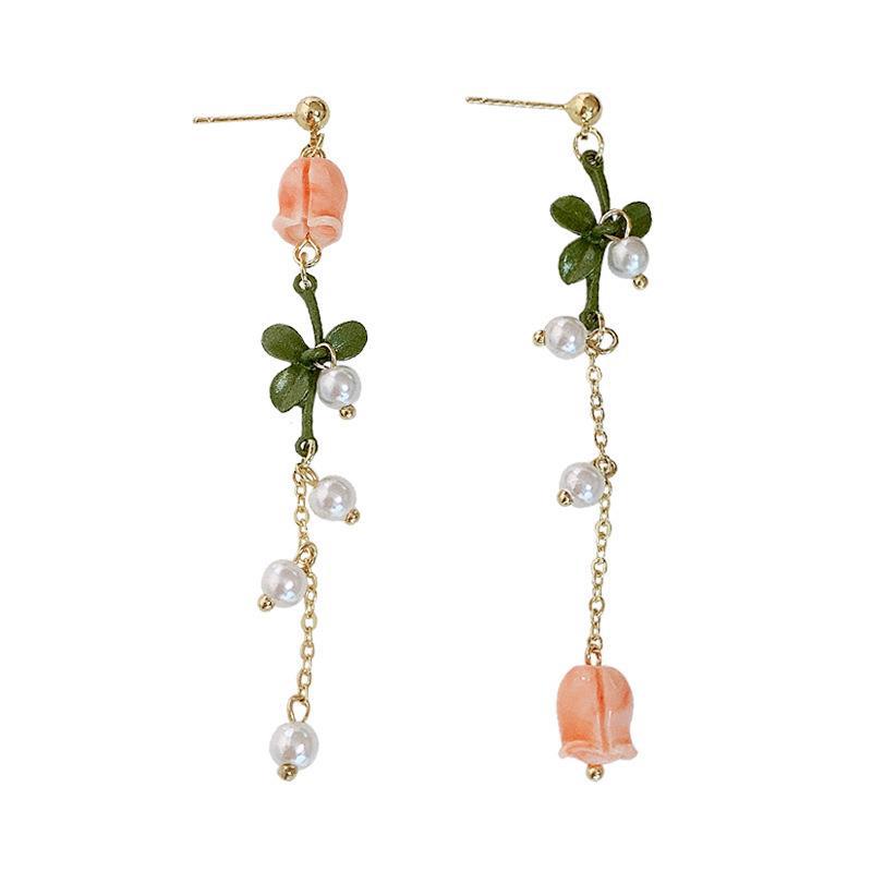 s925 silver needle long tassel earrings female 2023 new fashion South Korea Dongdaemun design sense net red all matching earrings Item Picture
