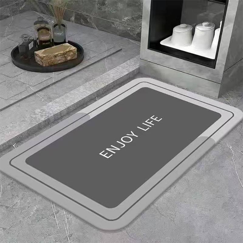 Soft diatom mud absorbent mat, bathroom floor mat, anti-slip quick-drying foot mat at the bathroom door in autumn and winter, door mat, toilet carpet Application Scenario