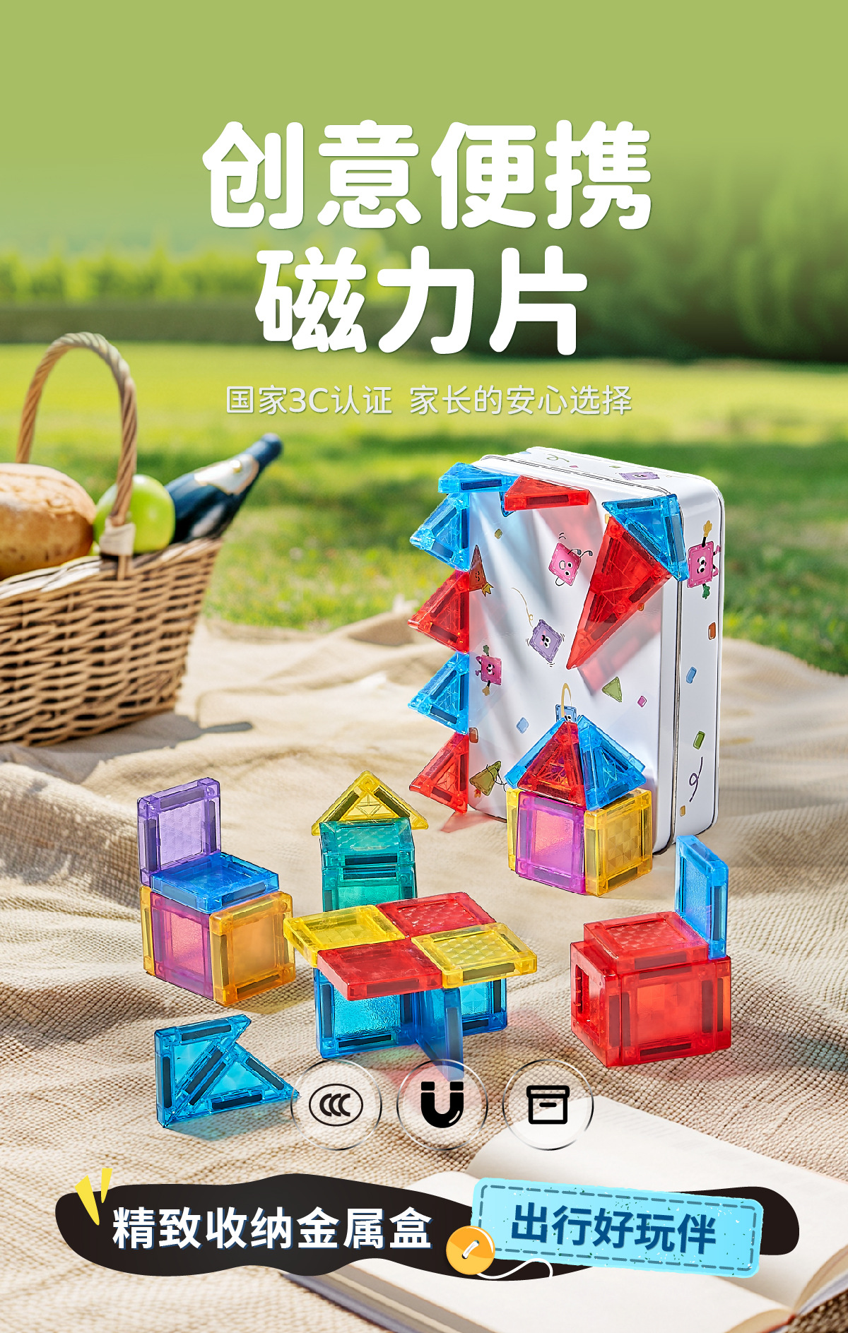 儿童彩窗磁力片强磁力益智拼装积木散片磁性积木套装玩具批发详情2