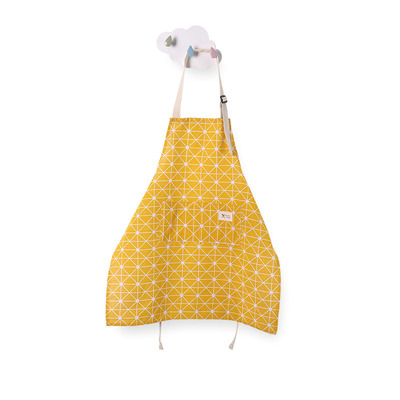 Cotton and linen apron long-sleeved kitchen home cover-up, fashionable and trendy women's oil-resistant and stain-resistant, cute INS style Japanese-style apron Item Picture
