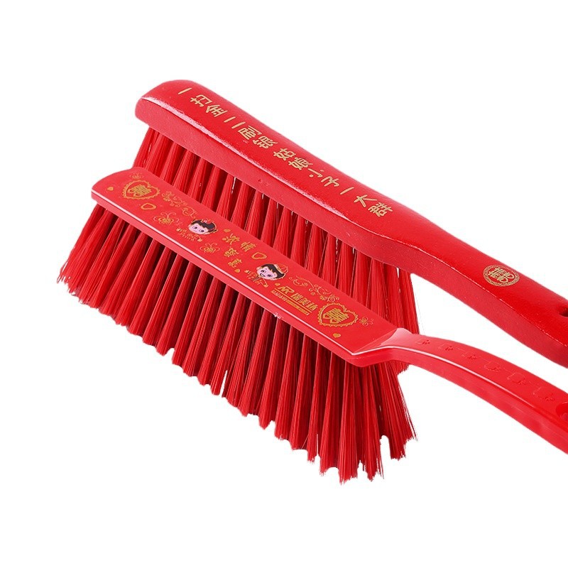 Festive New Year wedding supplies, large dowry, wedding life bed brush, wedding red dust-removing brush, cleaning bed brush Item Picture