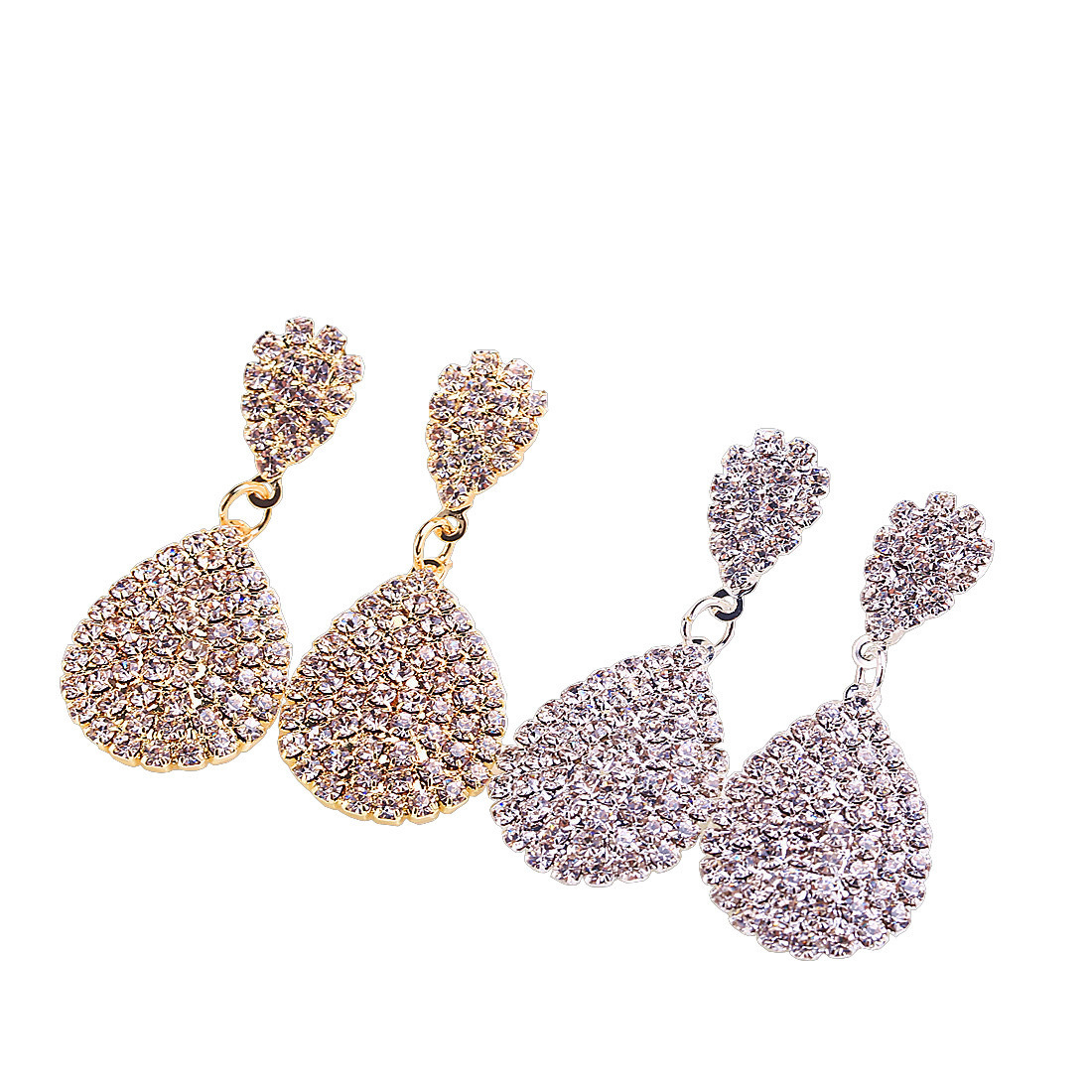 Fashionable, exquisite and high-end earrings, welded teardrop stud earrings, feminine commuting accessories, wholesale jewelry, cross-border Item Picture