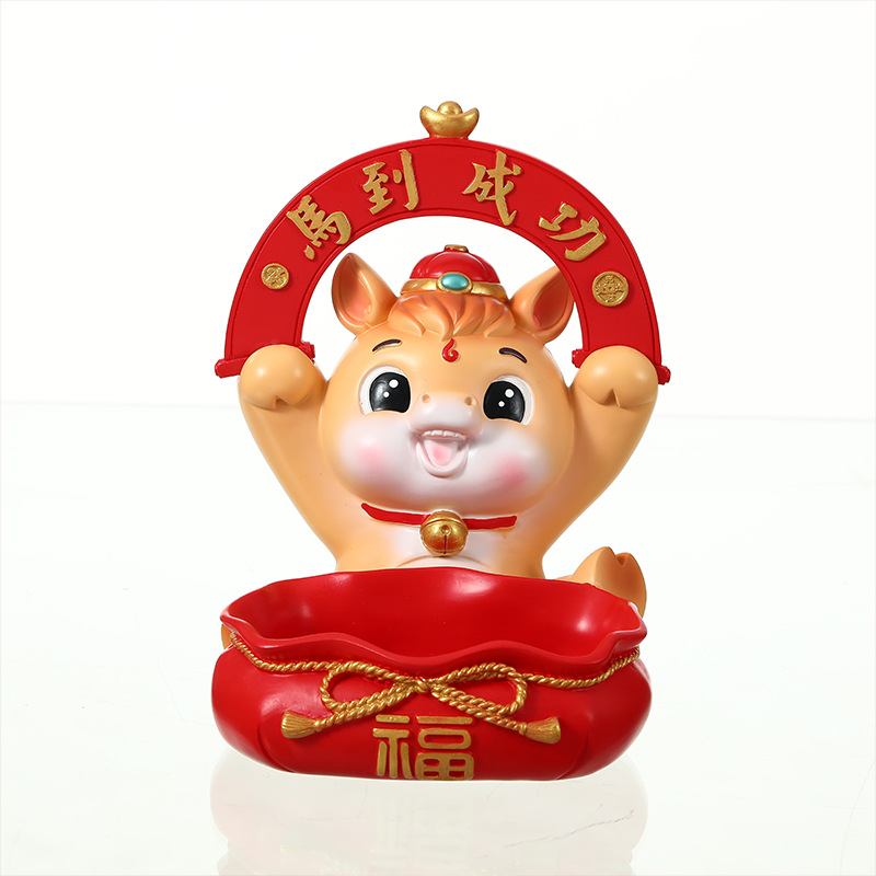 Decorative items for the entrance door, foyer, living room, wine cabinet, year-end party souvenirs, New Year gifts, and table decorations for the zodiac horse Item Picture