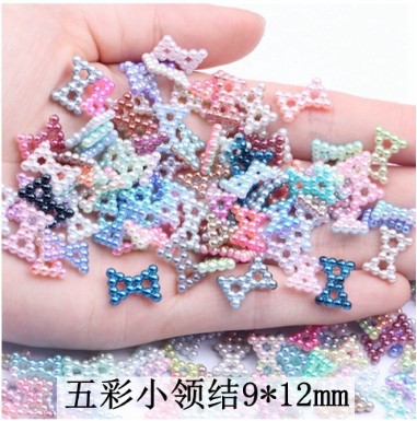 Factory direct sales of imitation pearl mobile phone diamond stickers, clothing accessories, diy handmade materials, bow tie pearls Application Scenario