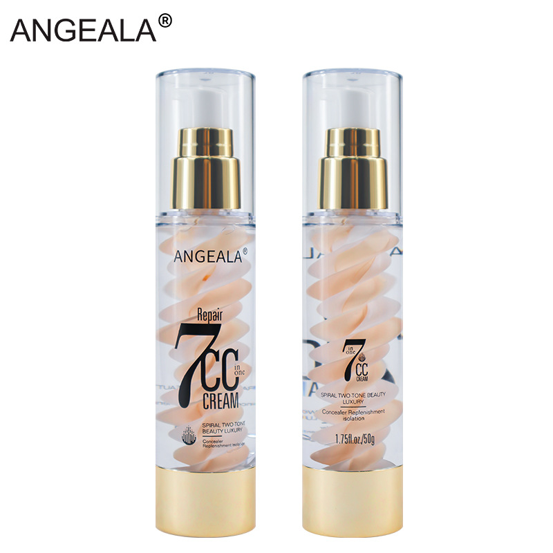 Angeala-2155 Angela Spiral Two-Tone Light Luxurious Moisturizing Cc Foundation Concealer Cross Border Exclusively