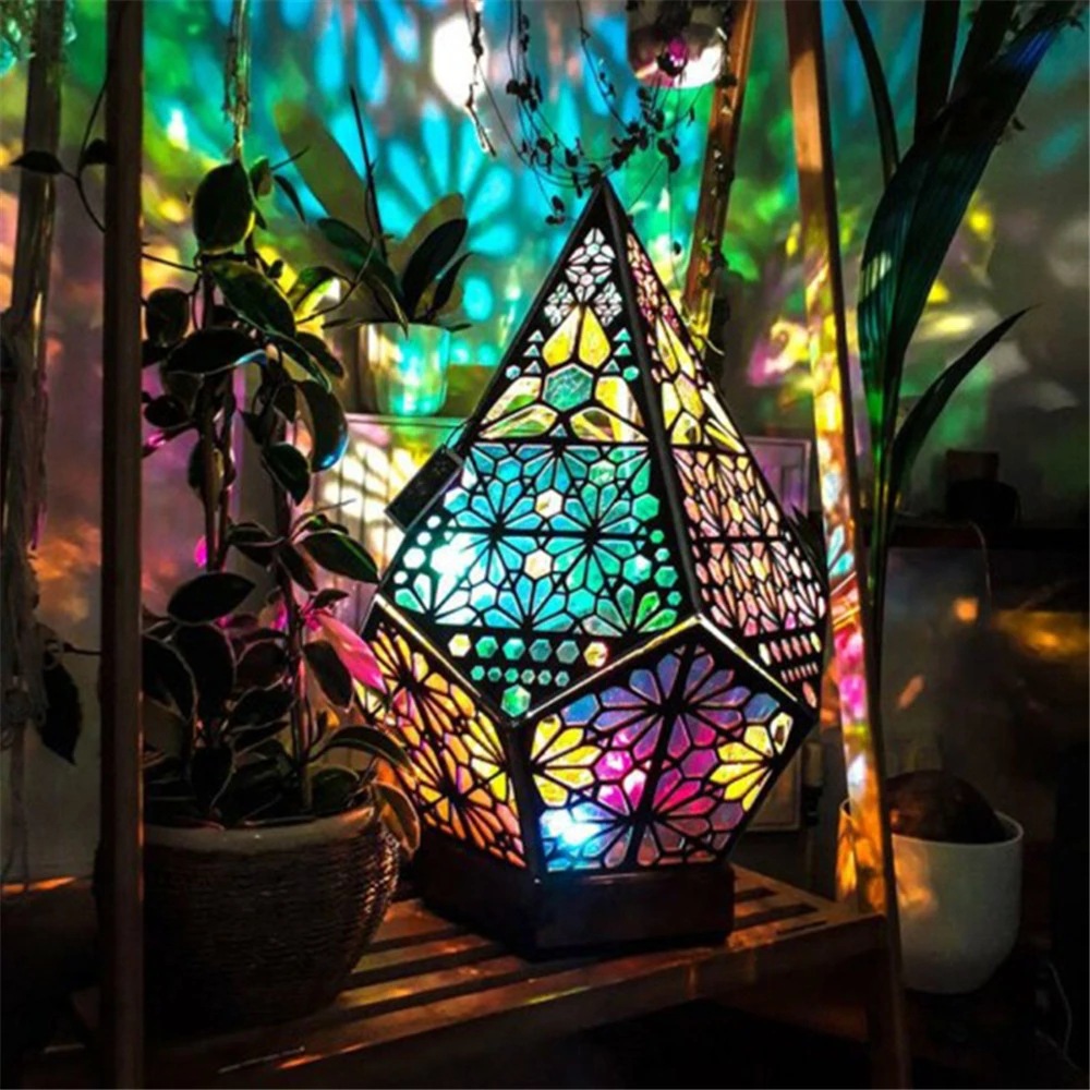 Bohemian Light创意浪漫烛光晚餐led彩灯波西米亚星空落地投影灯