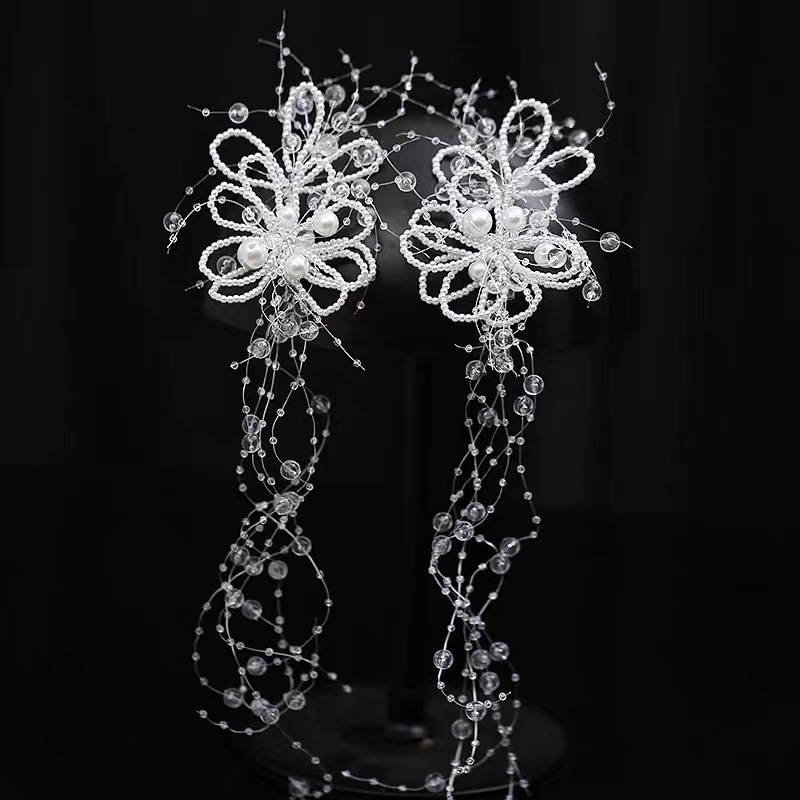 Mori Super Xian Handmade Beaded Fringe Hairpin Styling Advanced Edge Clip