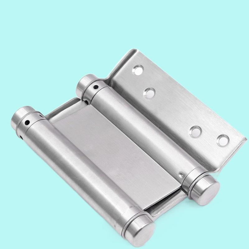 不锈钢自由双开门合页自动回弹铰链自动关门器内外开双向弹淳枫