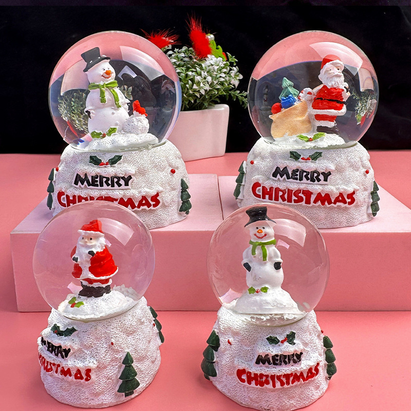 New Santa Claus Deer Light Crystal Ball Glass Water Balloon Decoration Lighting Crafts Christmas Gift (Price Interview) details Picture