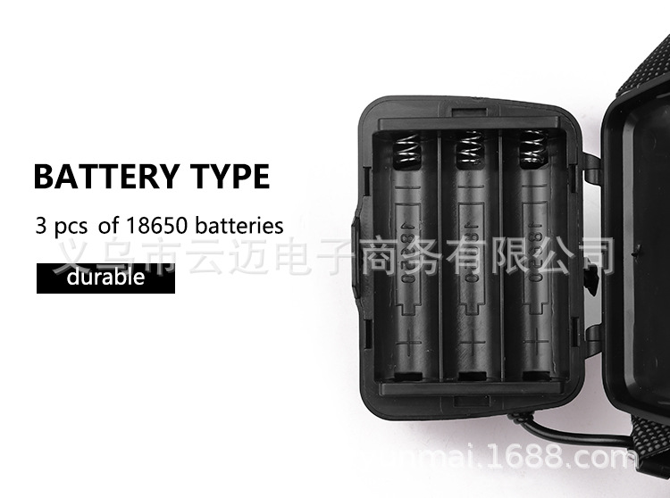 The new cross-border XHP70 telescopic zoom headlamp, USB charging, battery level display, large lens XHP70 strong headlamp pic 8