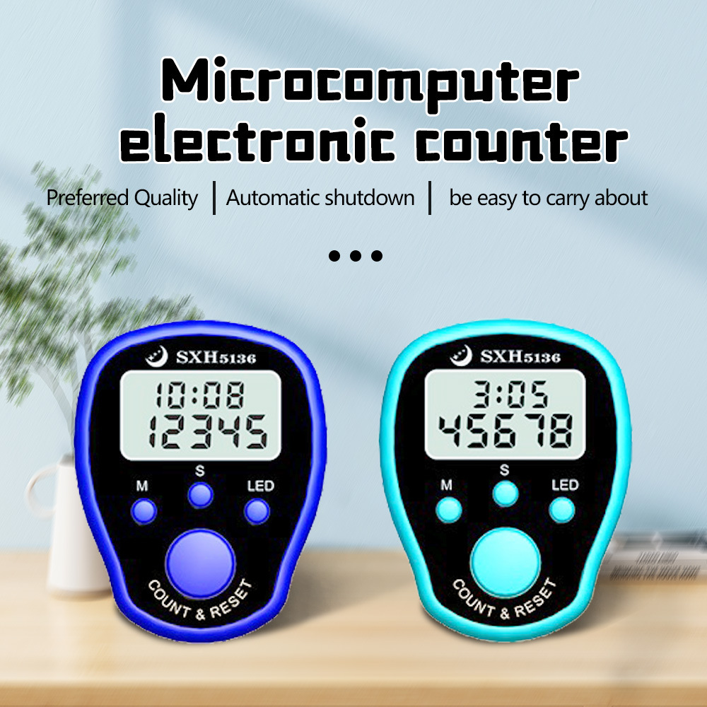 Supply 306 electronic finger counter with light and time, Time &LED Counter Specification image