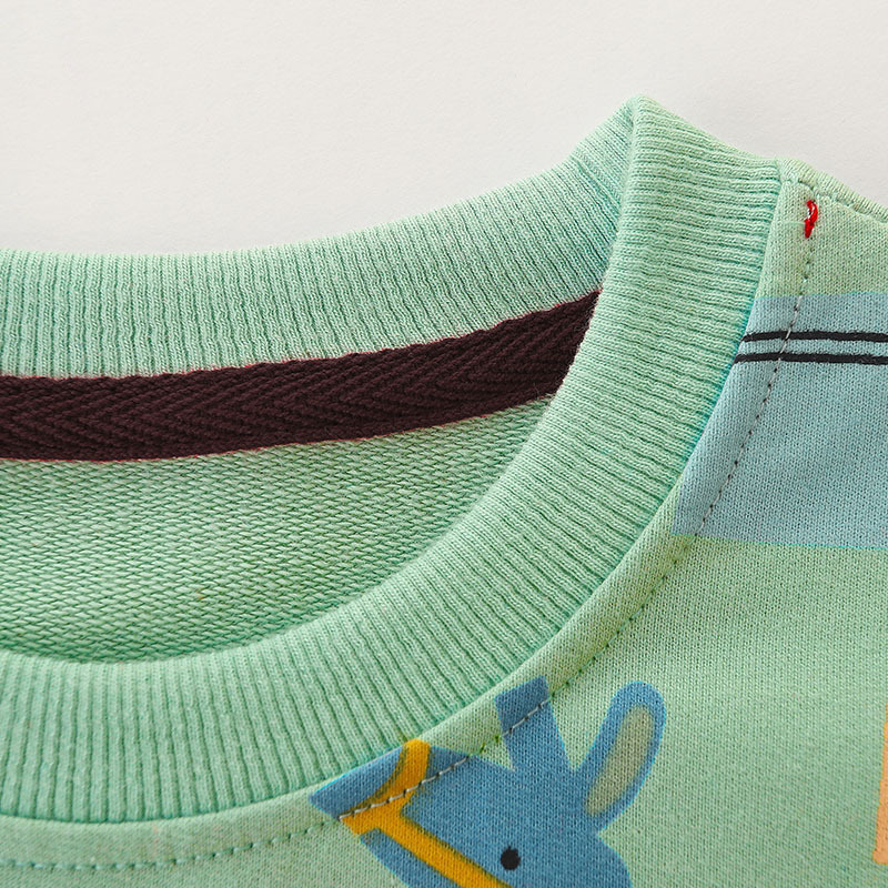 Cross-border supply autumn new children's hoodies: small children's round-neck pullover long-sleeved base coat for boys Specification image