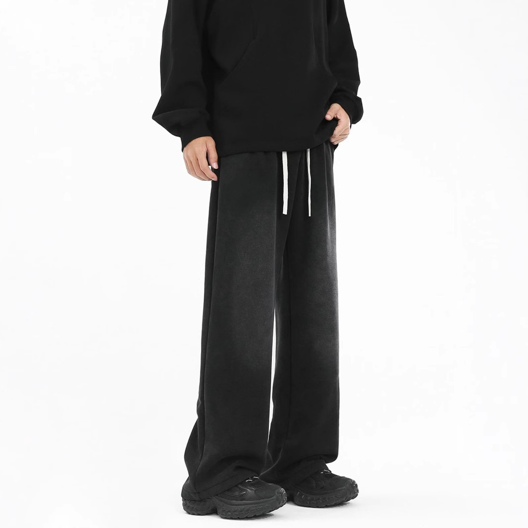 cleanfit straight casual pants retro wide-leg mop pants Specification drawing