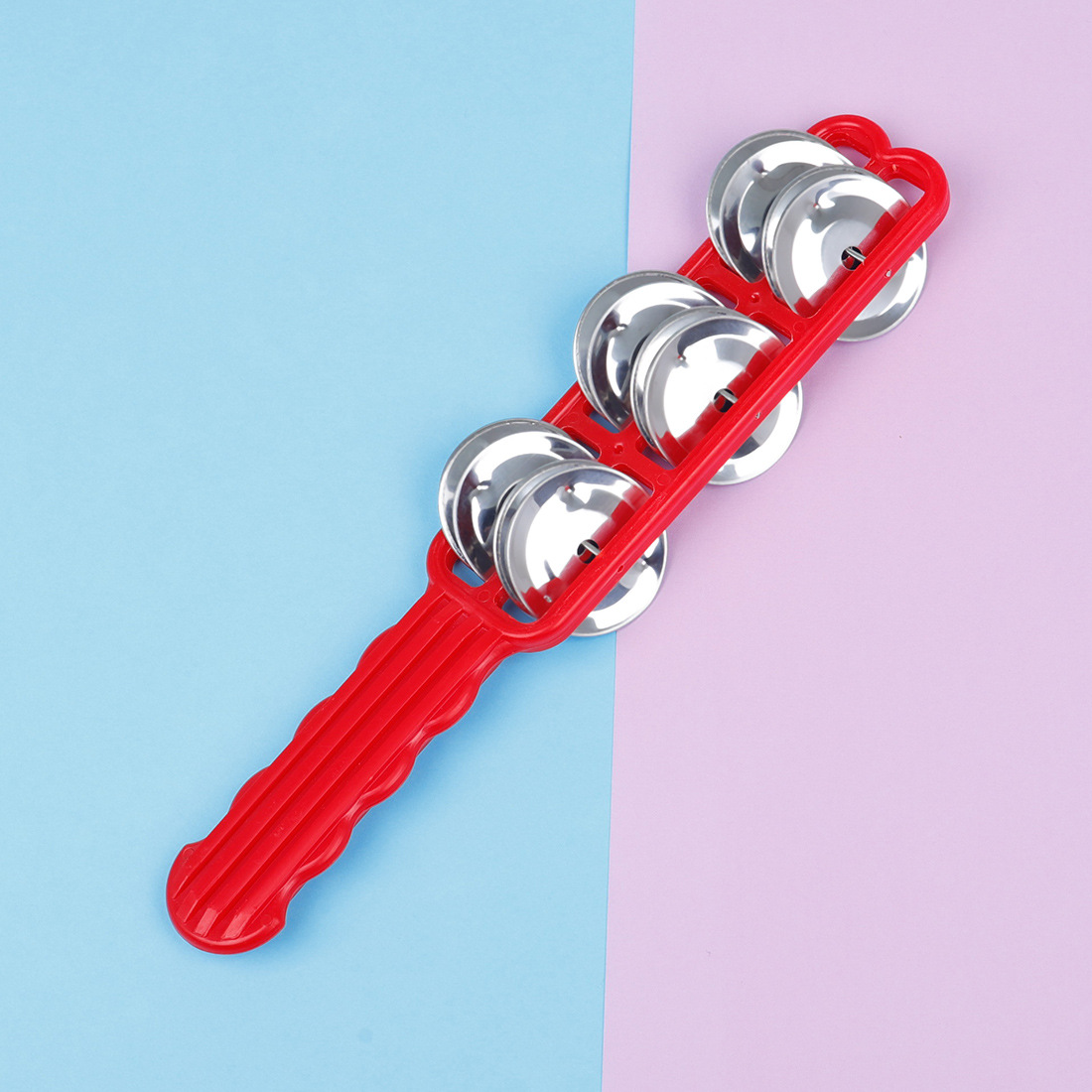 奥尔夫打击乐器双排六铃板镲ABS6铃板镲早教音乐教具舞蹈串铃批发