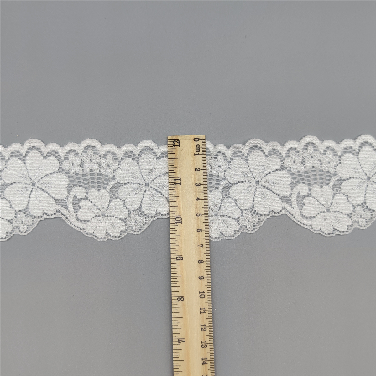 6.5cm lace elastic wavy edge knitted garment with inner collar, skirt hem and trouser cuffs made of lace nylon silk details Picture