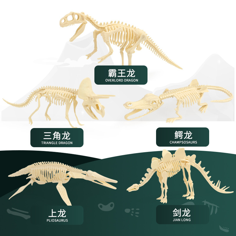 恐龙化石/考古挖掘玩具/霸王龙骨架产品图