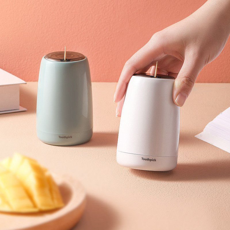 Nordic InS-style press-type toothpick box, home creative automatic elastic toothpick cylinder, wholesale of toothpick cans for living room and dining room details Picture