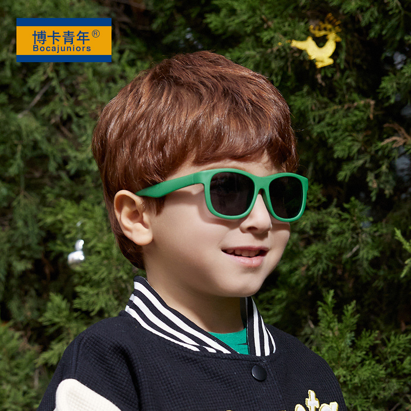 新款0-3岁宝宝墨镜户外硅胶框架儿童太阳镜夏日户外遮阳眼镜X8306图