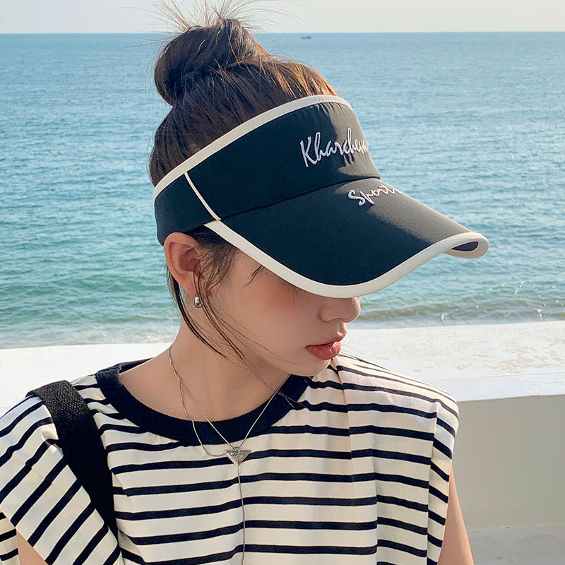 Hat Ladies Summer Empty Top Uv Sunblock Hat Large Overhang Face Duck Tongue Uv Protection Visor Cycling Sun Hat Application Scenario