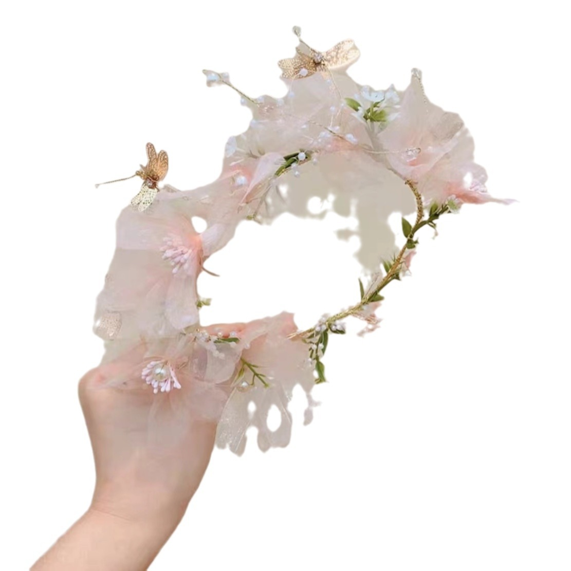 Headband Super Fairy Princess Headband Crown Tiara Headflower Wreath Hair Clip details Picture