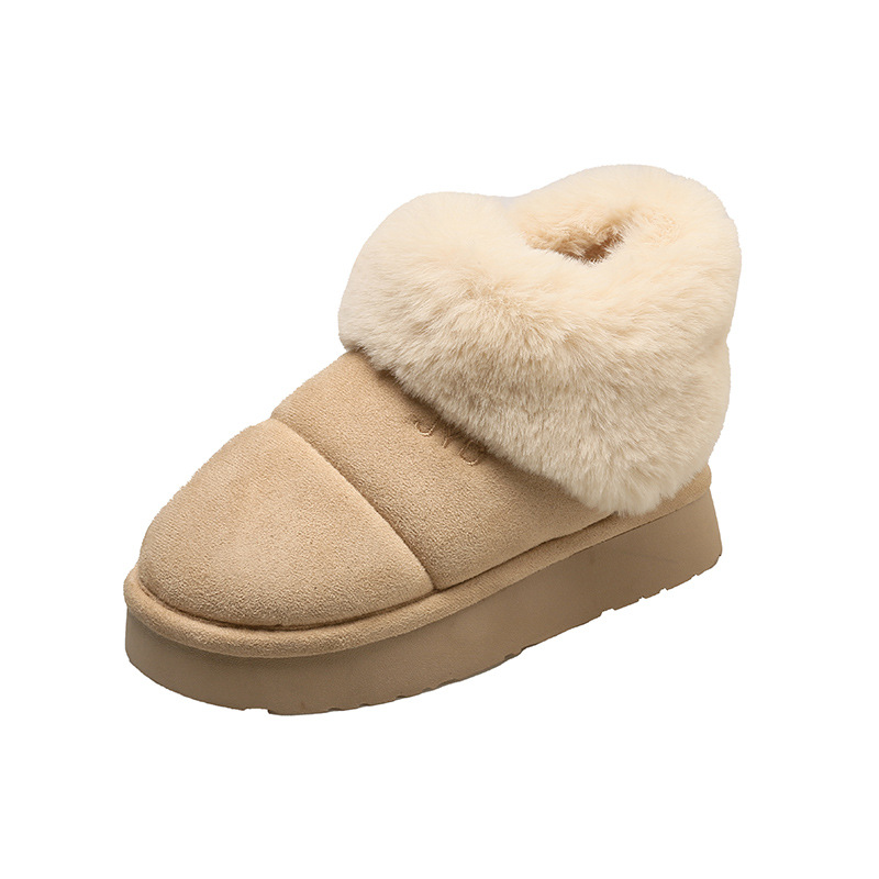 雪地靴/冬鞋女冬季百搭/UGG/ugg/防滑雪地靴白底实物图