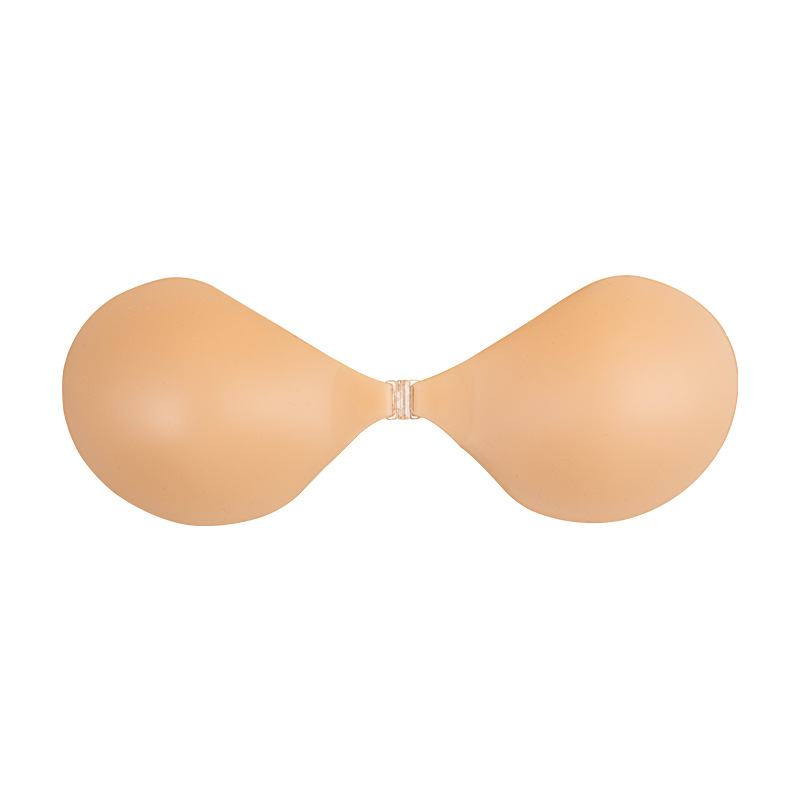 Front Button Round Solid Silicone Breast Patch Thin Wedding Dress Gathering Invisible Bra Small Breast Non-Slip Summer Backless Breast Patch Item Picture