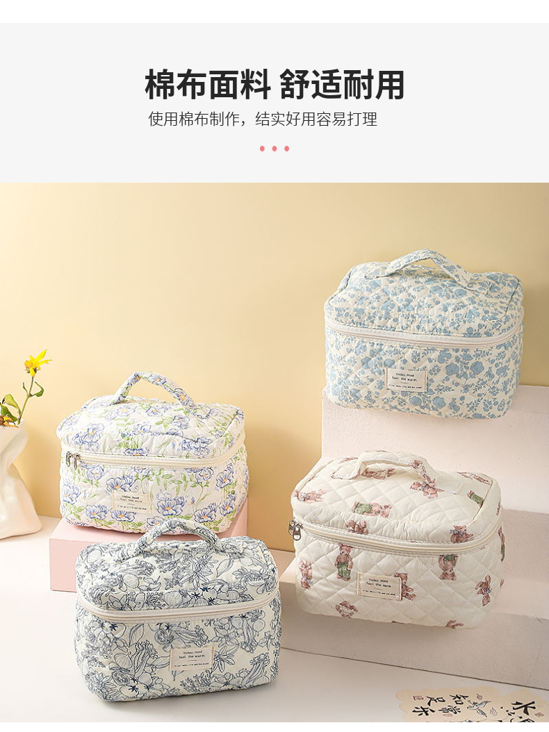 跨境手提化妆包超轻加厚印花收纳包外出便携零钱大容量化妆刷包详情12