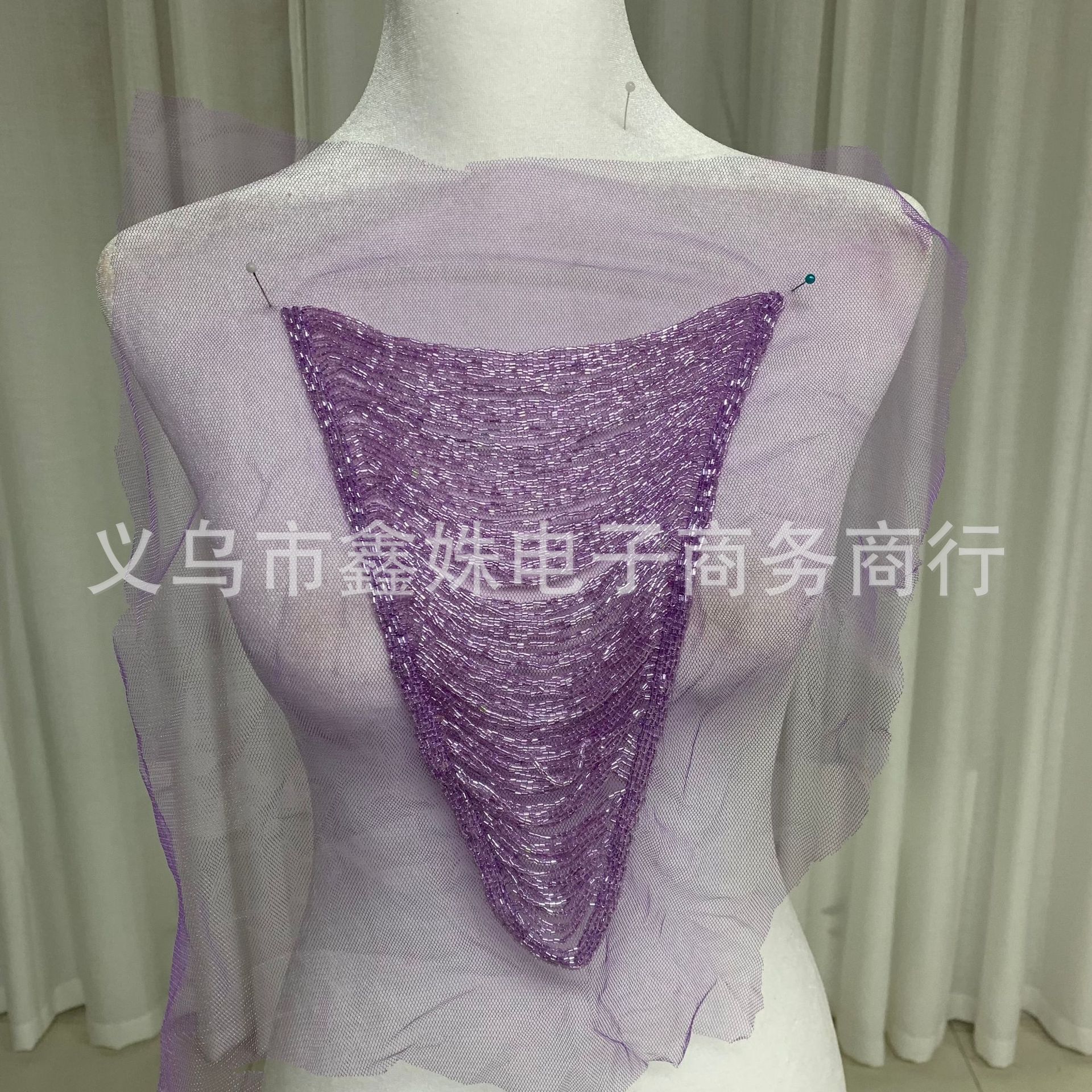 Best-selling small corset hand-sewn with cut pieces, Latin dance wedding dress and evening gown shoulder tassels DIY cut pieces and accessories Specification image