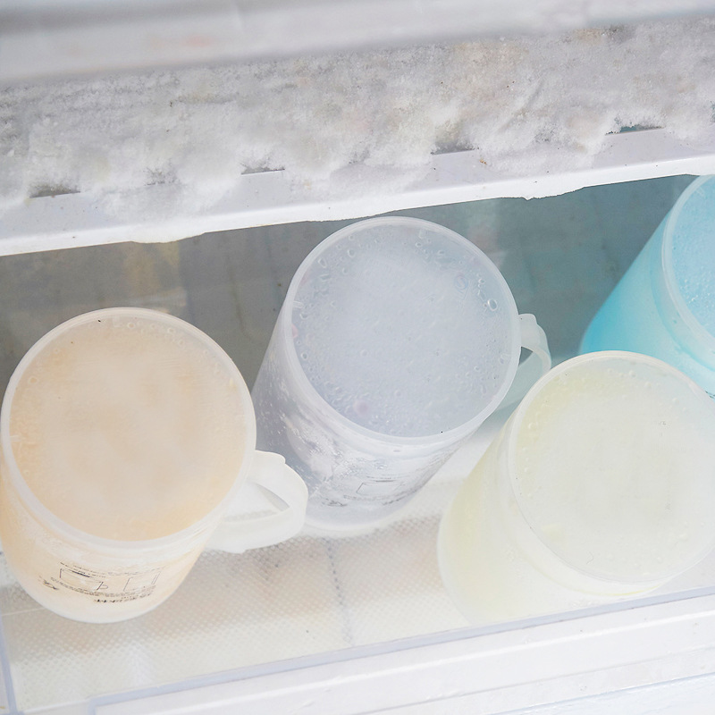 Household Double Plastic Cold Drink Cup Summer Creative Color Ice Cup Physical Cooling Beer Cup Refrigerator Frozen Use Application Scenario