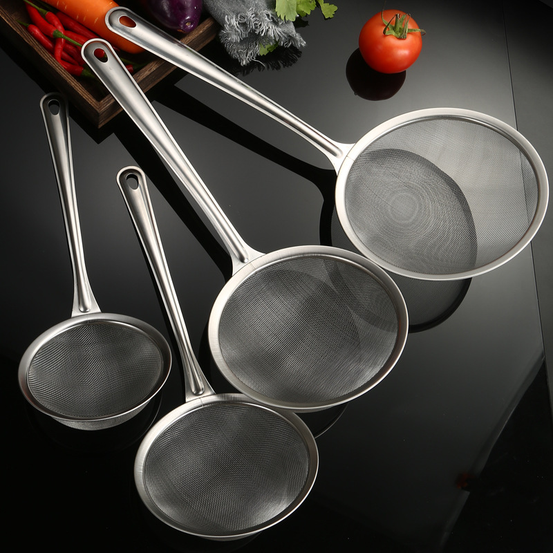 Stainless steel strainer net, household oil grid, hot pot scooping spoon, foaming spoon, juice strainer screen, residue separator, soy milk filter spoon details Picture