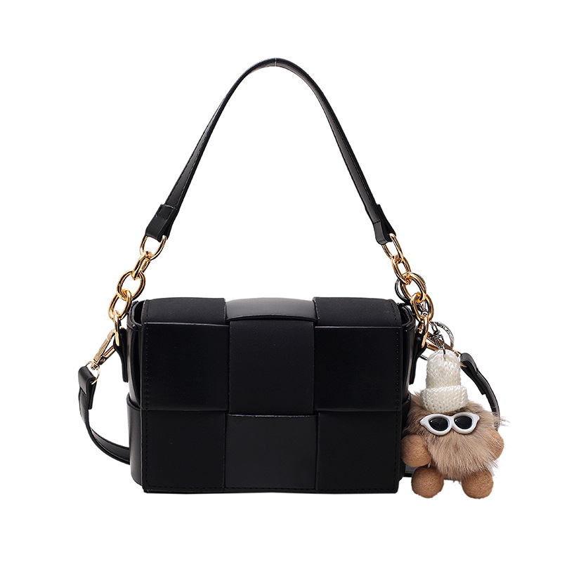 Niche Design Retro Bag Female 2022 Autumn/Winter New Female Bag Color Crossbody Bag Foreign Style Braided Small Square Bag Item Picture
