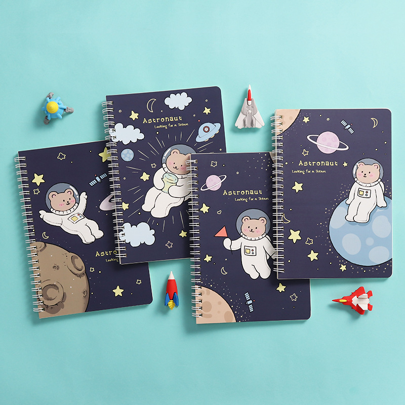 Small Fresh Cute A5 Flip Notebook Student Class Diary Creative Notepad Stationery Wholesale Coil Book details Picture