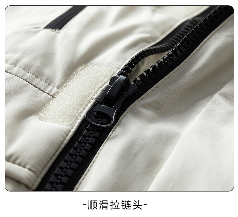 The new American-style large fur collar style overcomes the trend of thick and warm hooded down jackets for men in winter and student workwear jackets pic 22