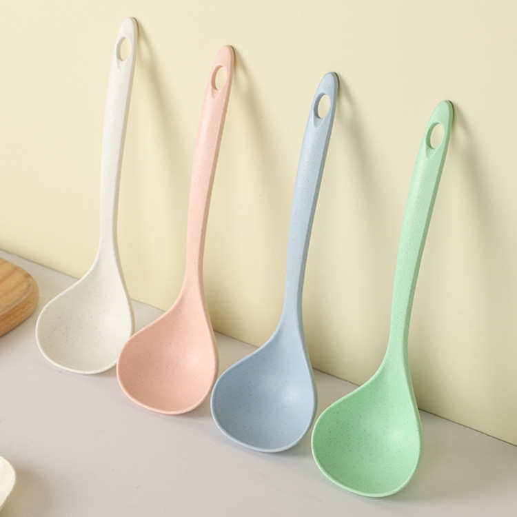小麦汤勺秸秆家用餐具汤勺子 饭勺健康环保麦香圆耳勺子粥勺