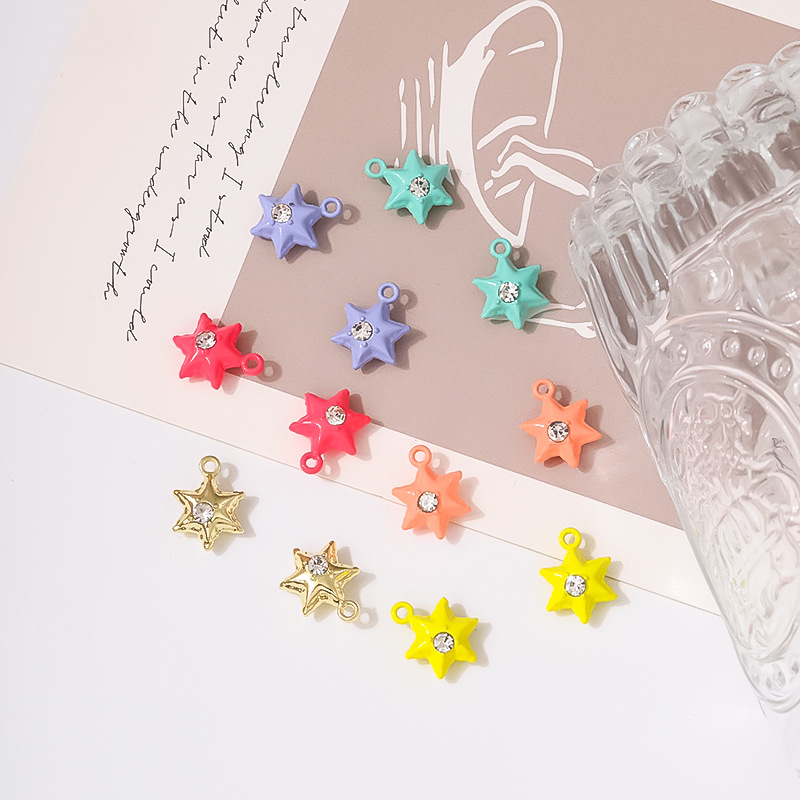 Tendencia simple hexágono estrella aleación adornos accesorios DIY collares pulseras colgantes fábrica material directo al por mayor