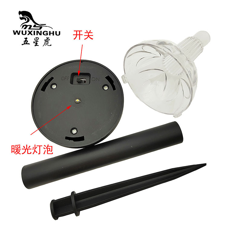 Cross-border bestseller outdoor waterproof solar ground socket light, villa community park circular lawn and courtyard lawn light Item Picture