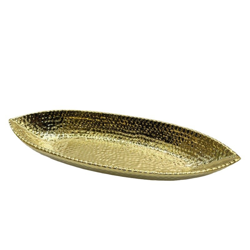 Simple Nordic snack and candy plate, living room home dining table storage plate, creative golden tray decorative plate, simple Nordic snack and candy plate, living room home dining table storage plate, creative golden tray decorative plate Item Picture