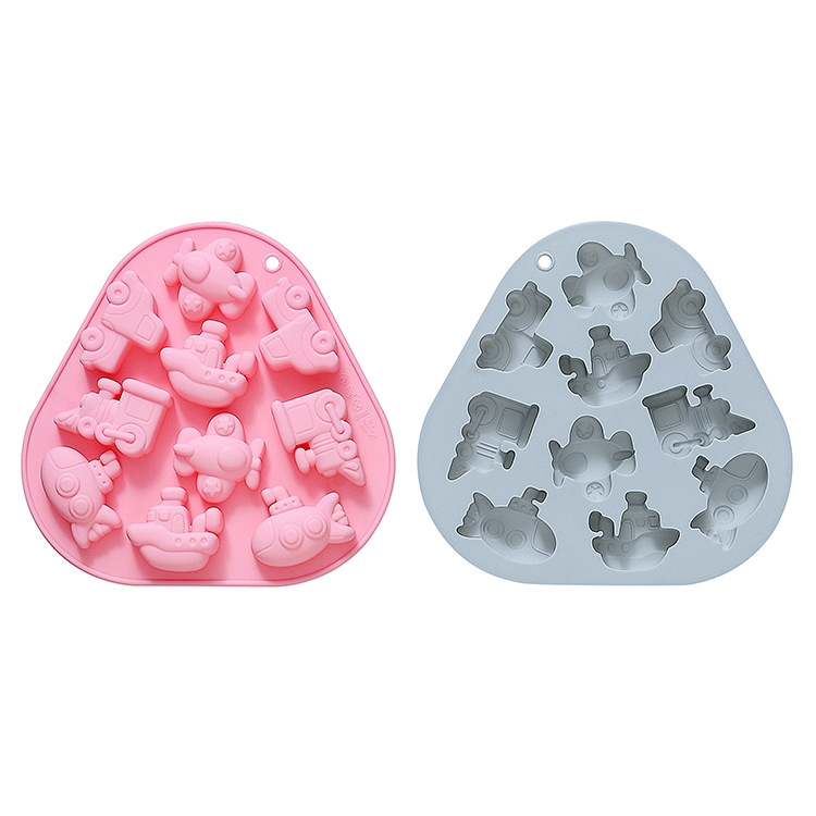 Spot 10 Even Sea, Land And Air Transport Model Silicone Mold Cake Chocolate Mold Drop Glue Mold Item Picture
