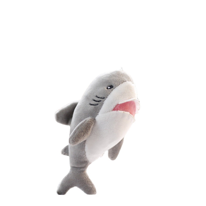 可爱小鲨鱼挂件毛绒玩具鲸鱼公仔小号迷你玩偶钥匙扣包包挂饰批发详情图5