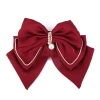 The new elegant satin pearl bow hair clip is simple and stylish. It is a high-end and versatile top clip for engagement banquets Item Picture