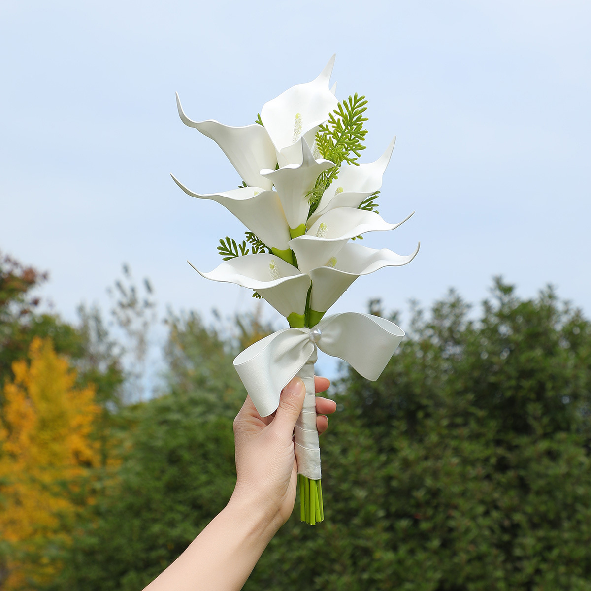 马蹄莲手捧花小众高级感领证拍照出片花束婚礼新娘伴娘手捧花新款详情16